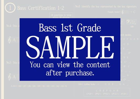 Bass Certification 1st Grade(Expert)