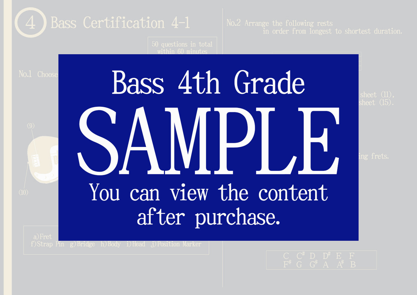 Bass Certification 4th Grade(Intermediate)