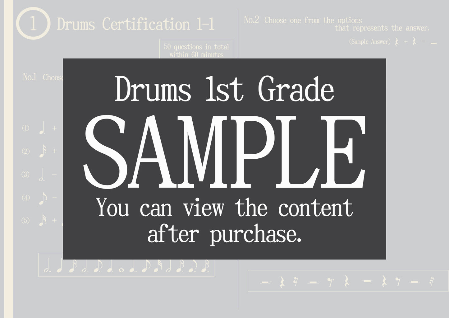 Drums Certification 1st Grade(Expert)