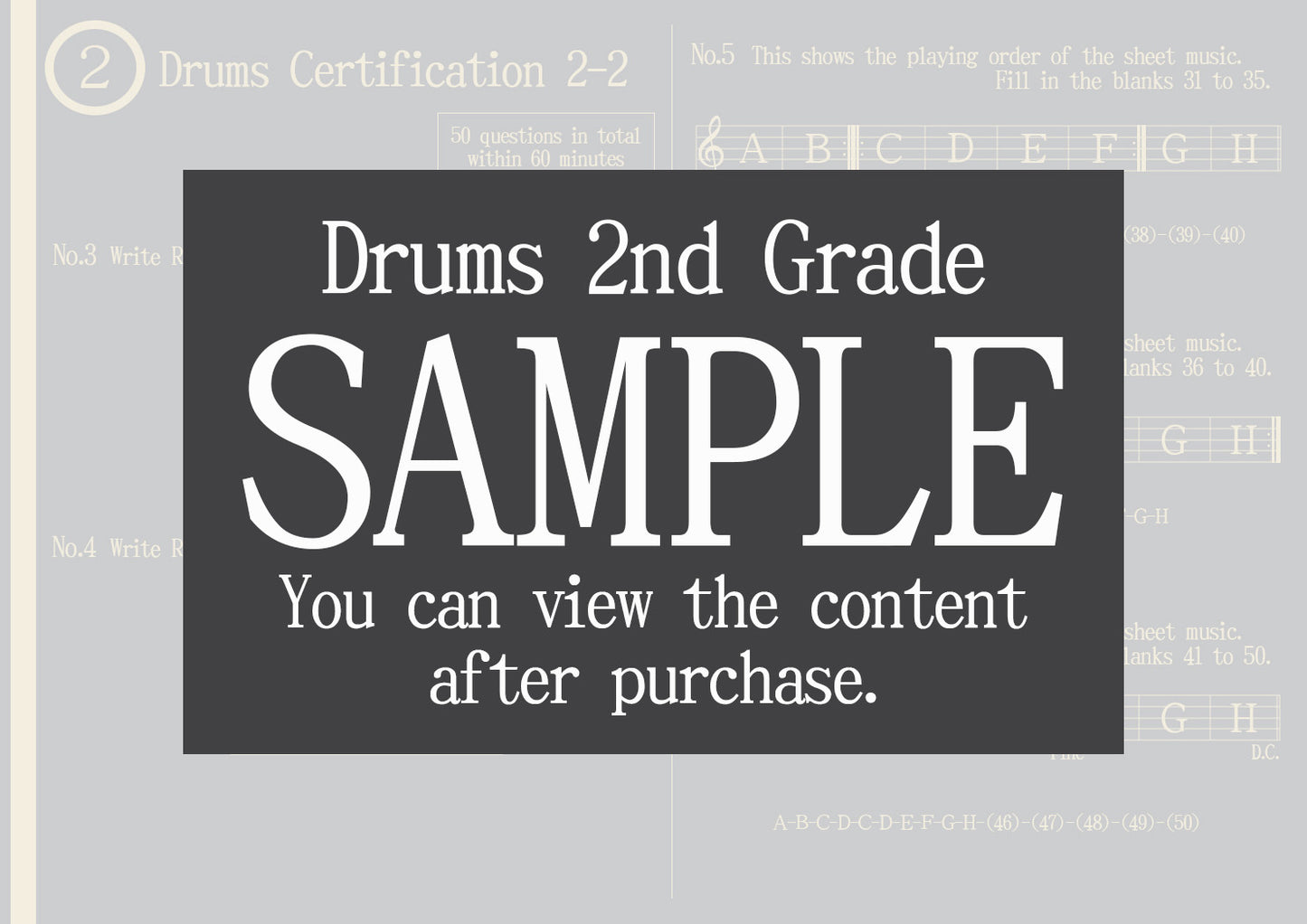 Drums Certification 2nd Grade(Professional)