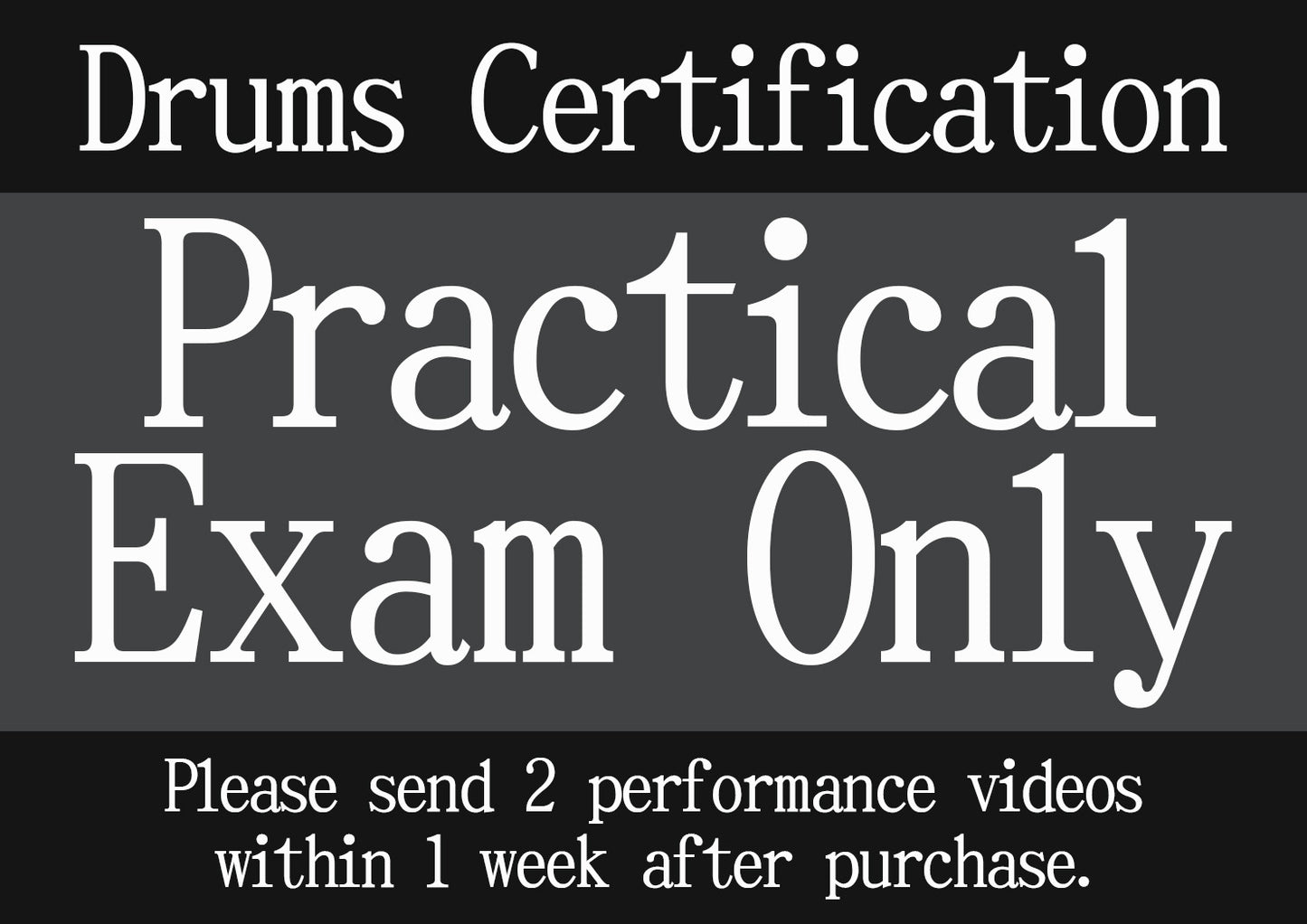【Practical Only】Drums Certification