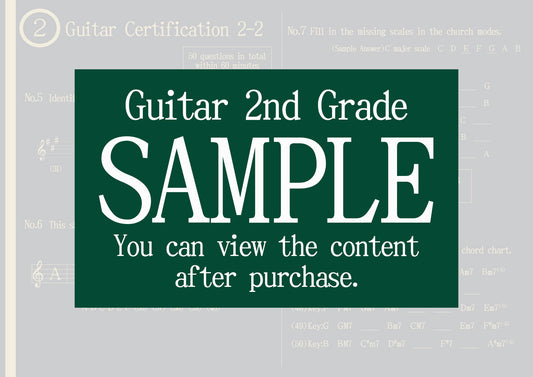 Guitar Certification 2nd Grade(Professional)