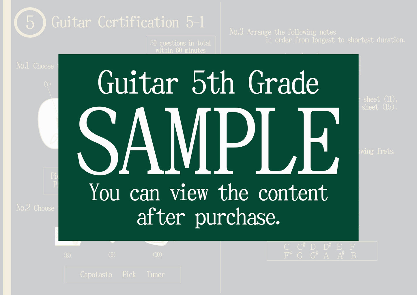 Guitar Certification 5th Grade(Beginner)