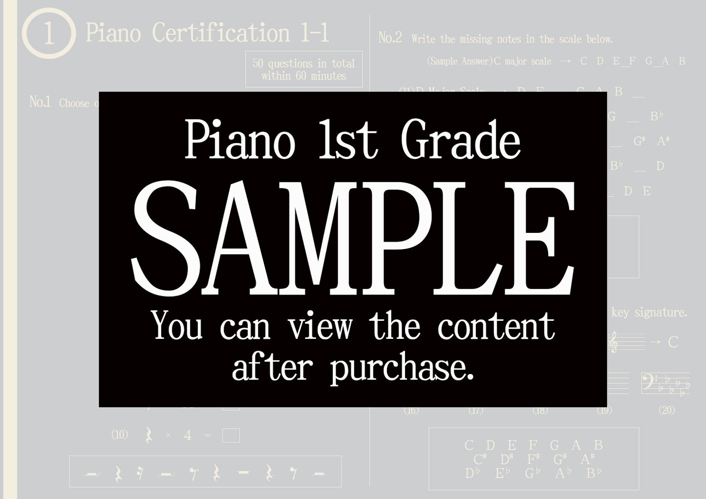 Piano Certification 1st Grade(Expert)