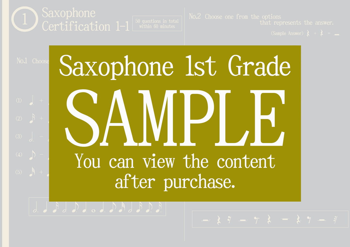 Saxophone Certification 1st Grade(Expert)