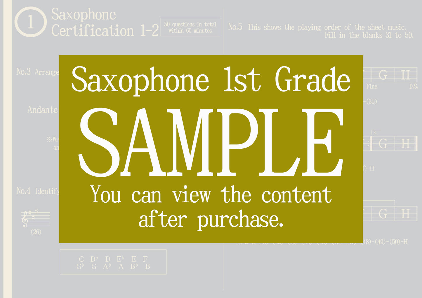Saxophone Certification 1st Grade(Expert)