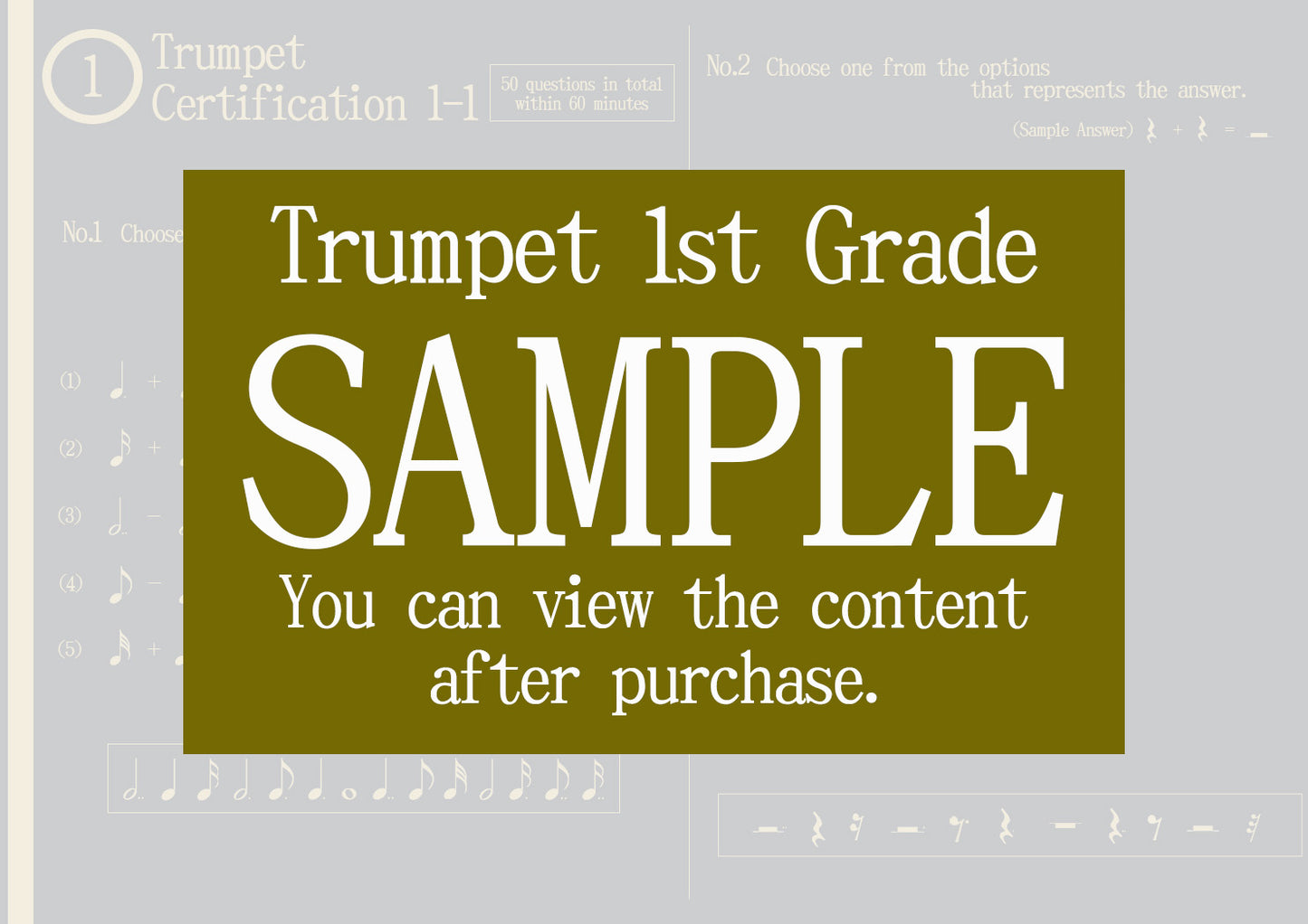 Trumpet Certification 1st Grade(Expert)