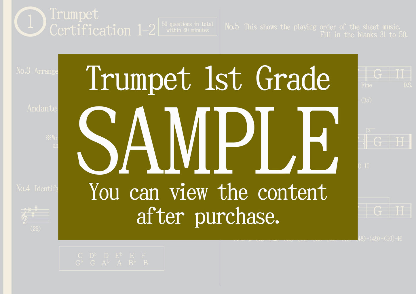 Trumpet Certification 1st Grade(Expert)