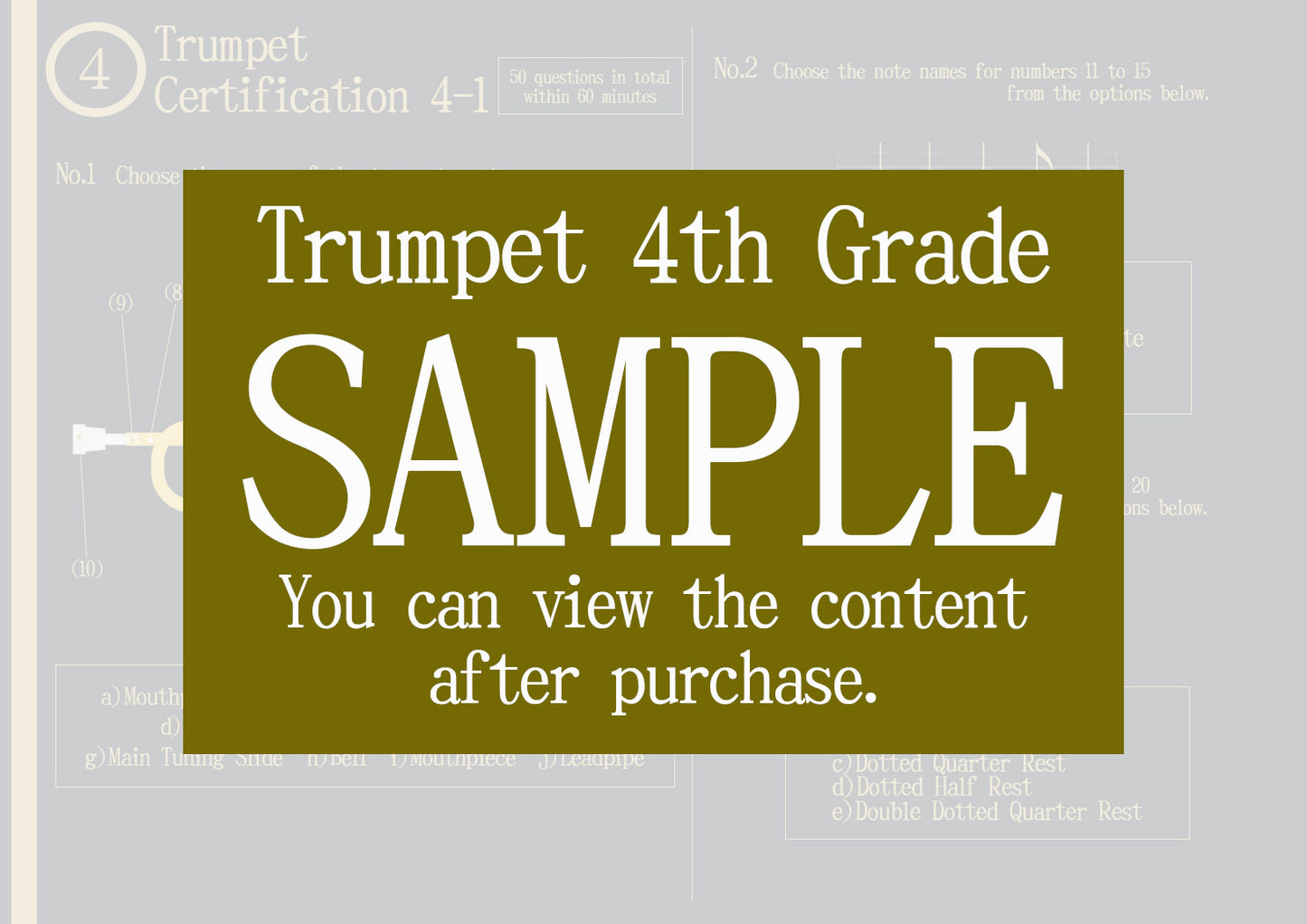 Trumpet Certification 4th Grade(Intermediate)