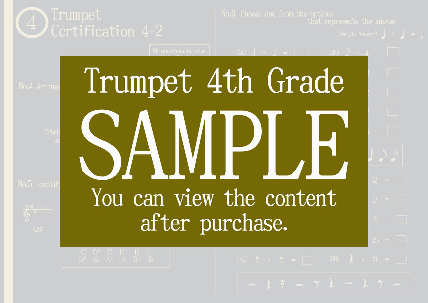 Trumpet Certification 4th Grade(Intermediate)