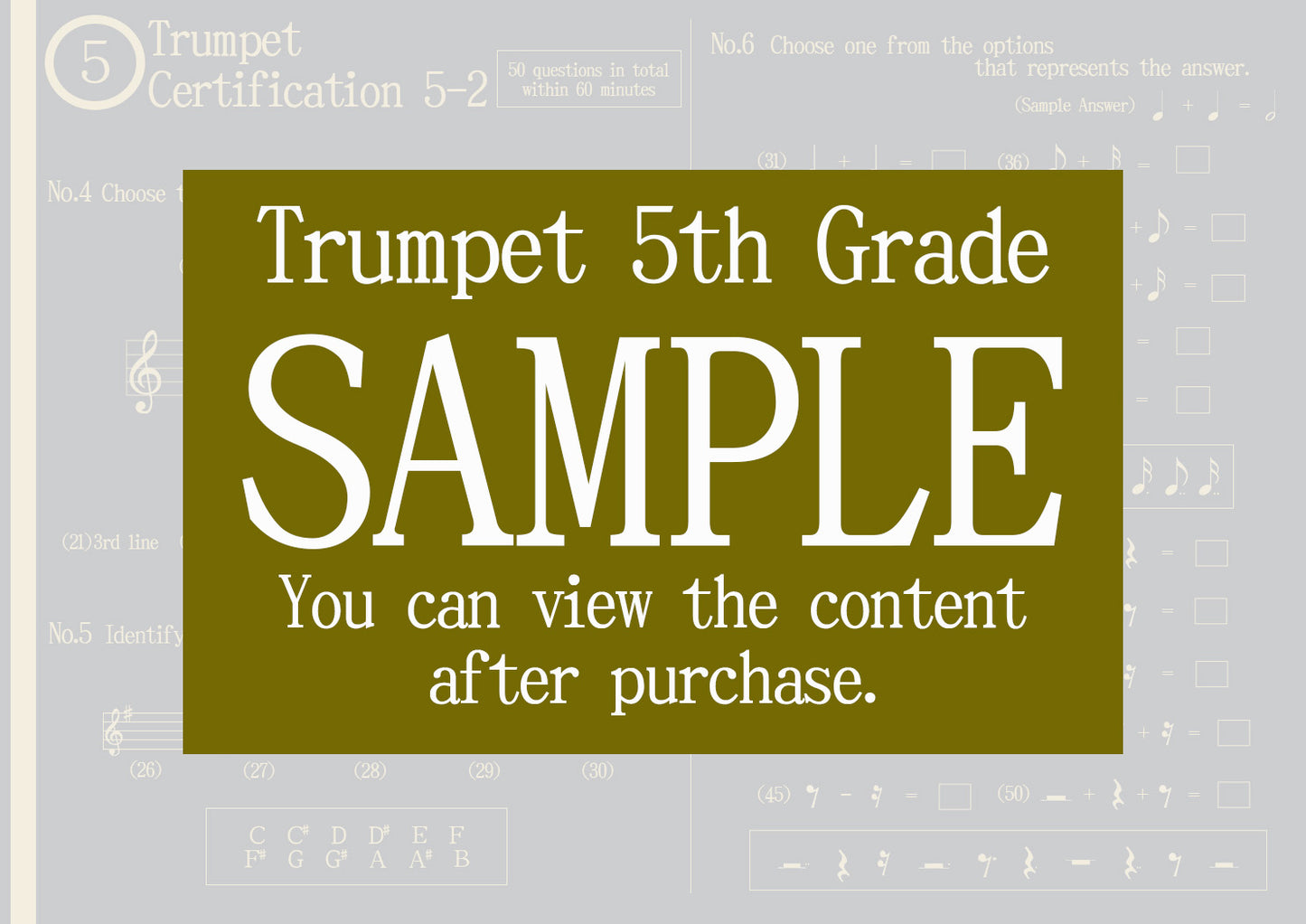 Trumpet Certification 5th Grade(Beginner)