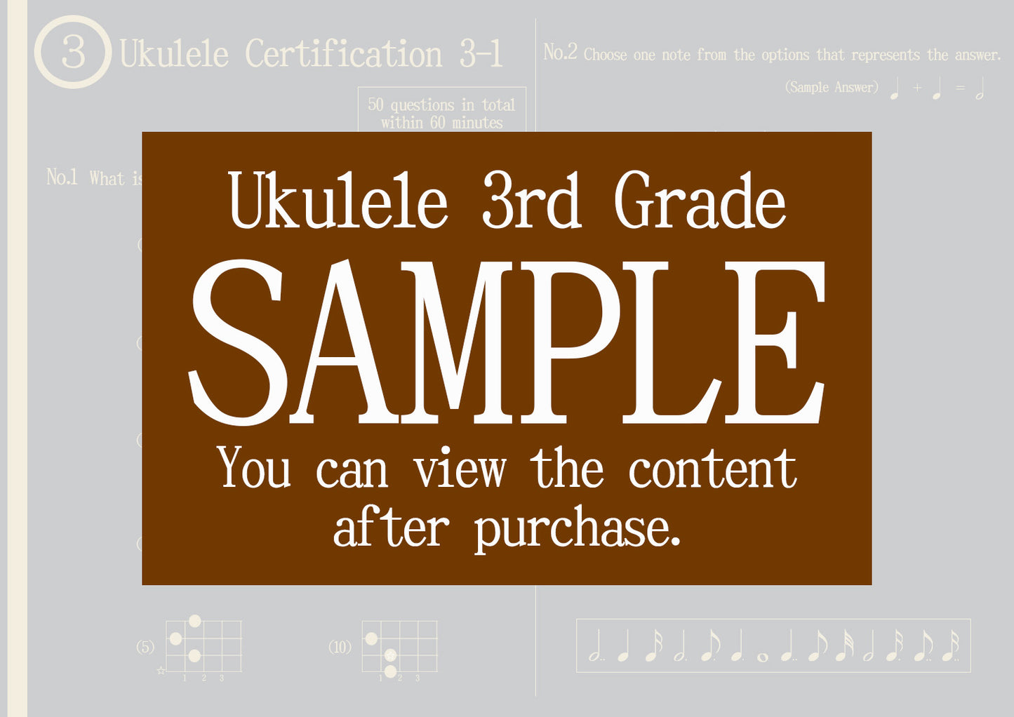 Ukulele Certification 3rd Grade(Advanced)