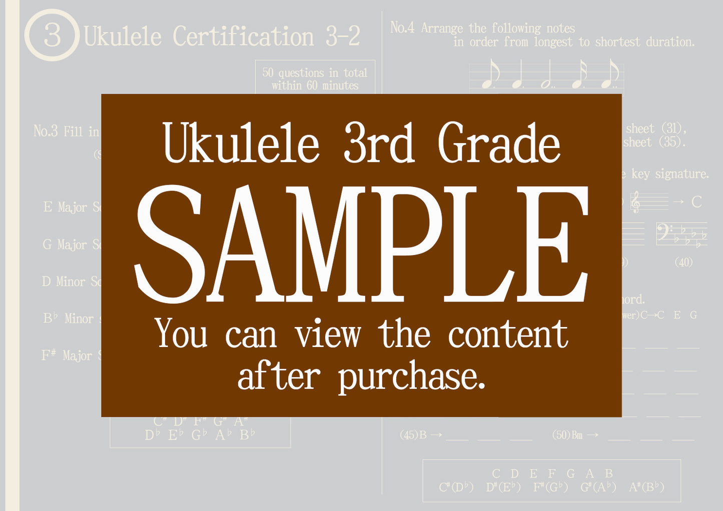 Ukulele Certification 3rd Grade(Advanced)