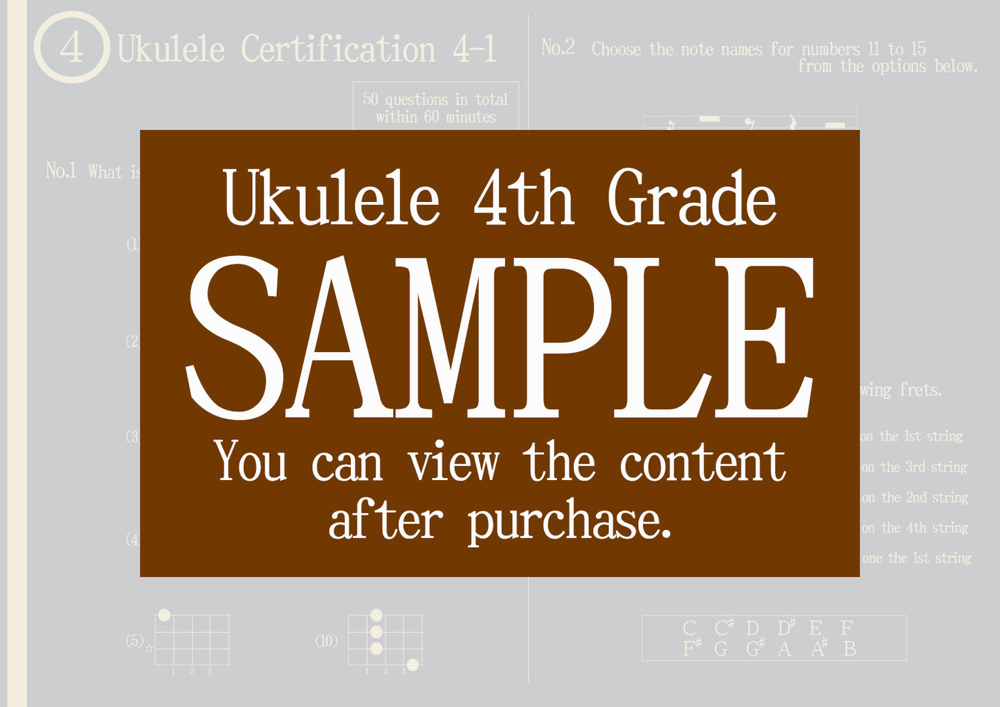 Ukulele Certification 4th Grade(Intermediate)