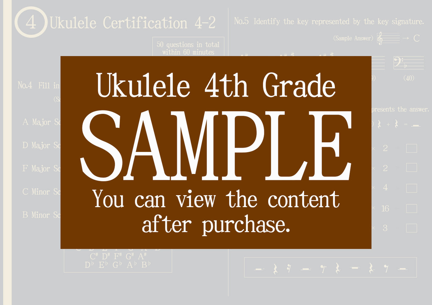 Ukulele Certification 4th Grade(Intermediate)