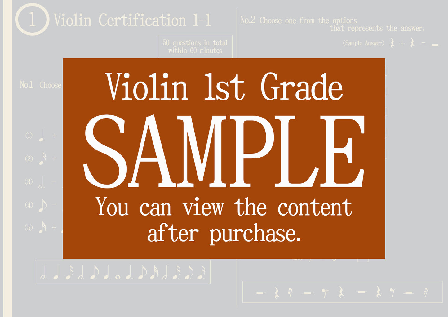 Violin Certification 1st Grade(Expert)