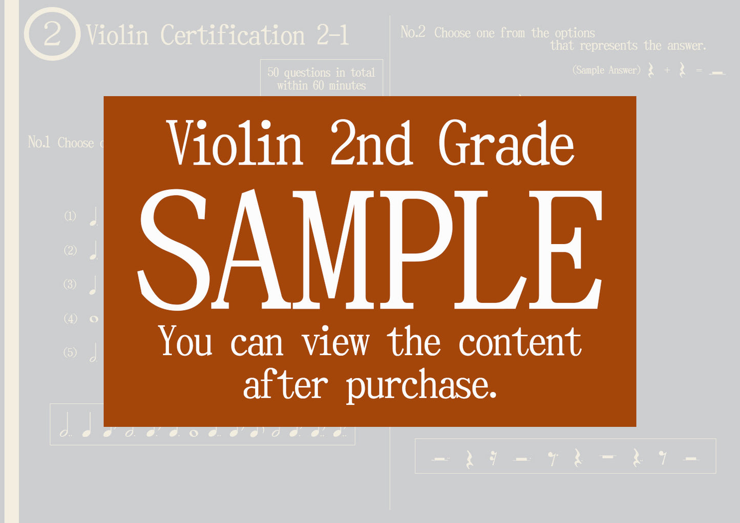 Violin Certification 2nd Grade(Professional)