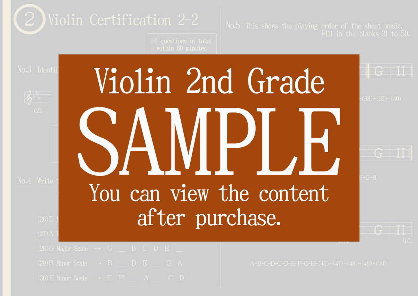 Violin Certification 2nd Grade(Professional)