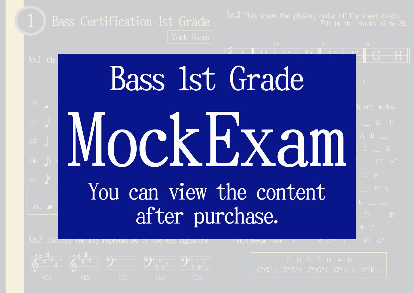 Bass Certification Mock Exam All Grade