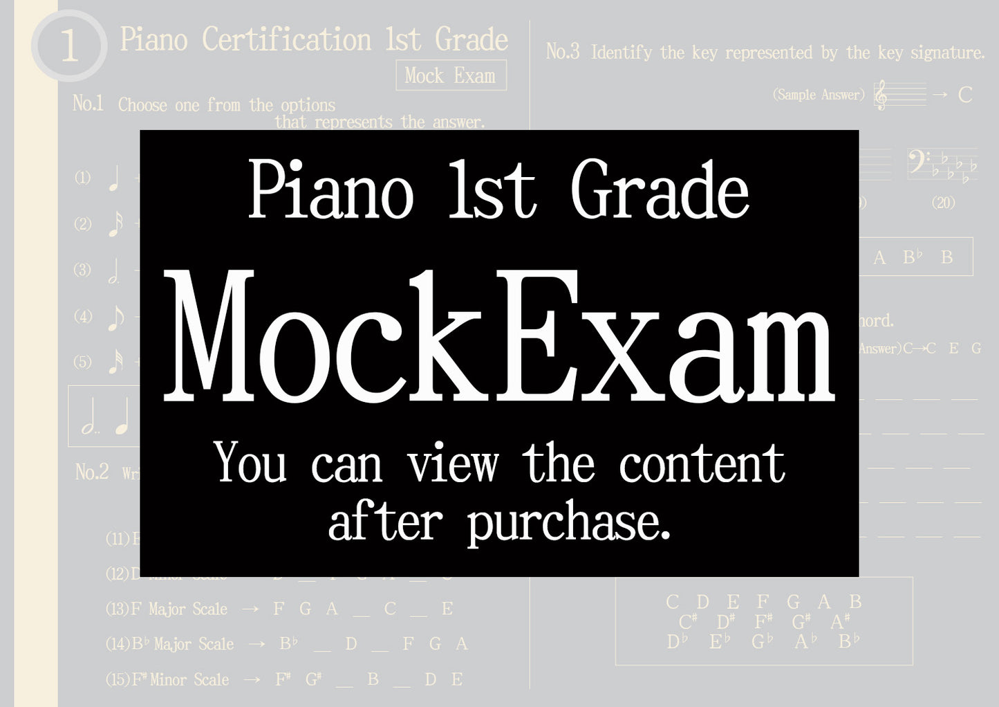 Piano Certification Mock Exam All Grade