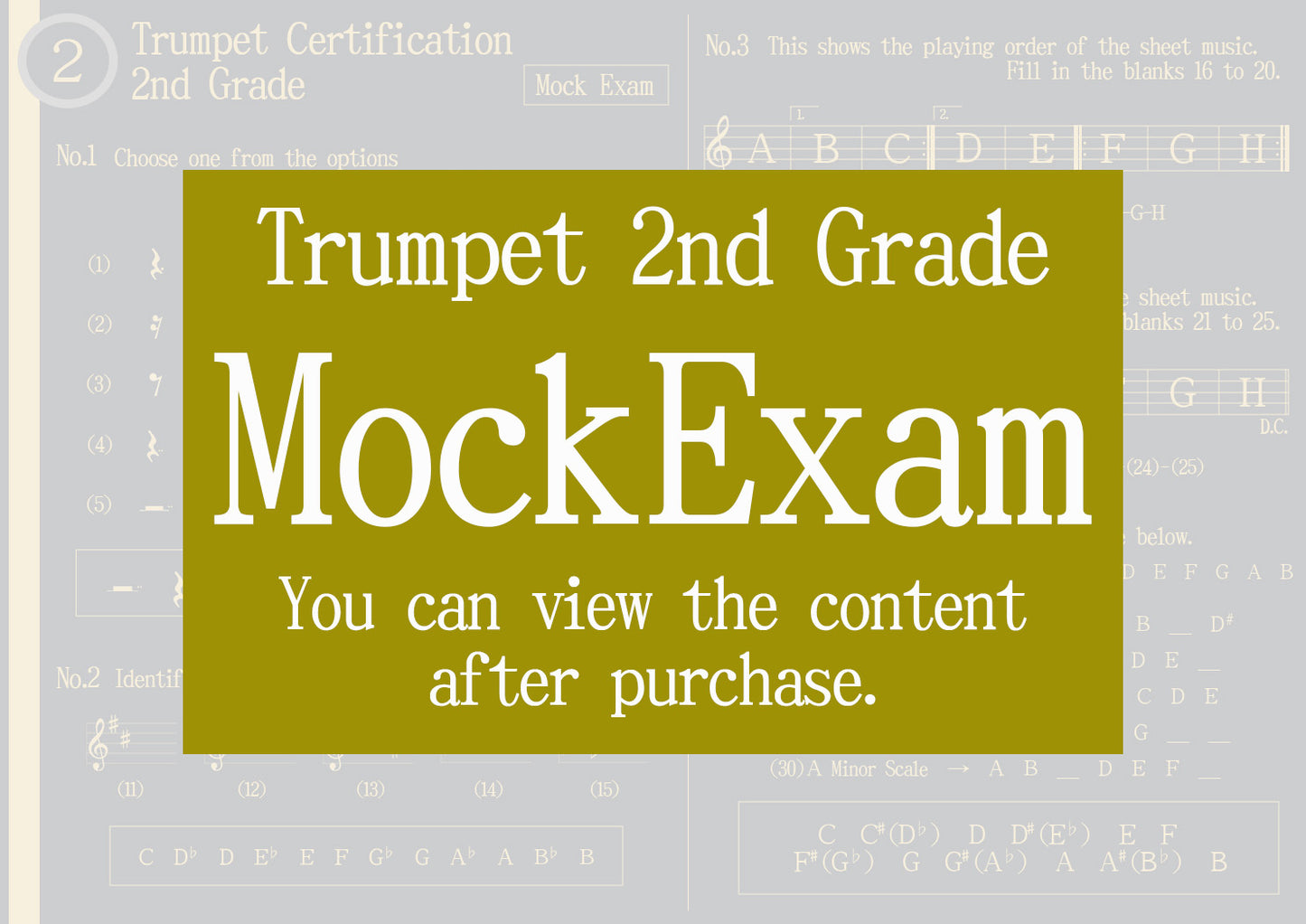 Trumpet Certification Mock Exam 2nd Grade