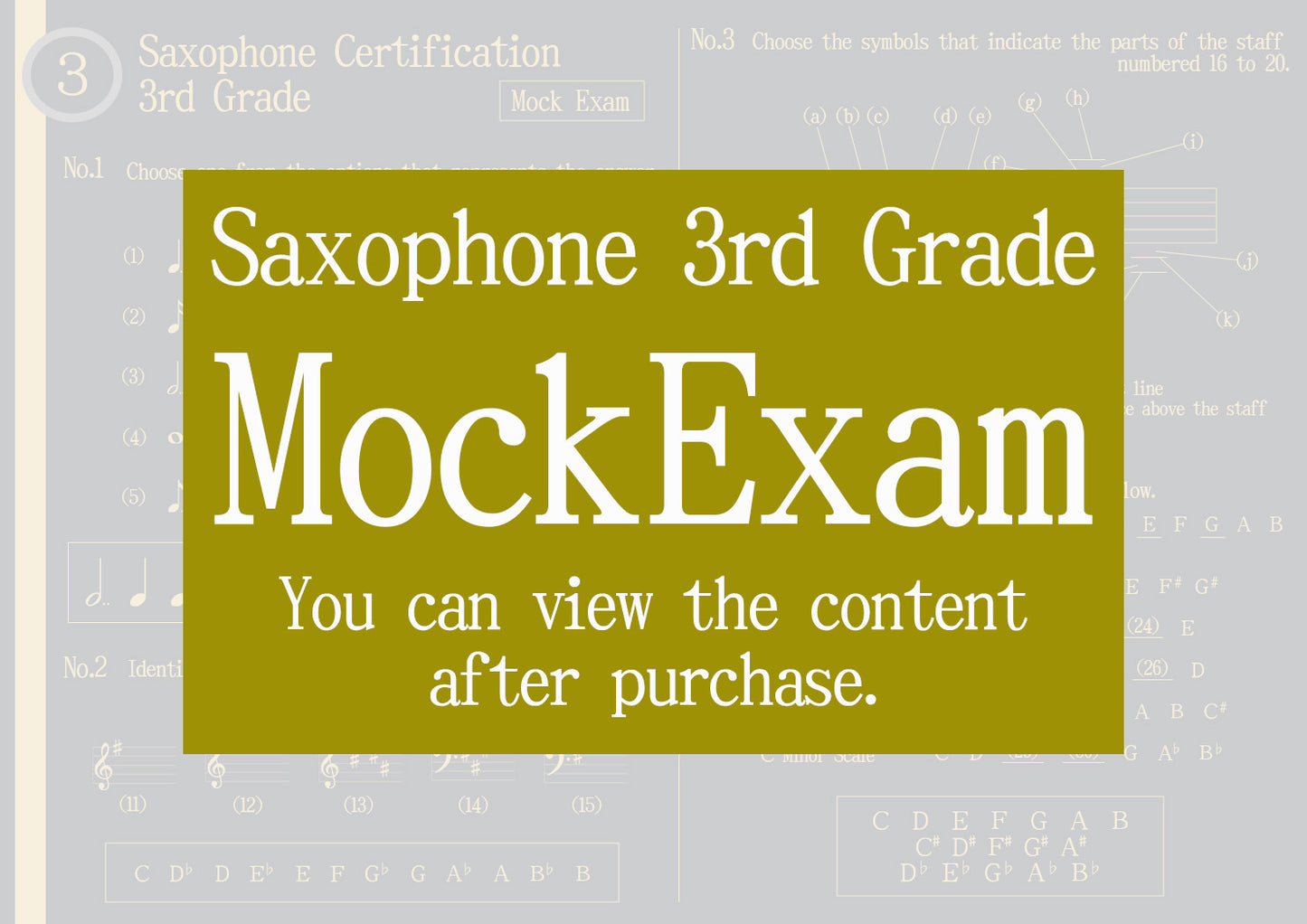 Saxophone Certification Mock Exam All Grade