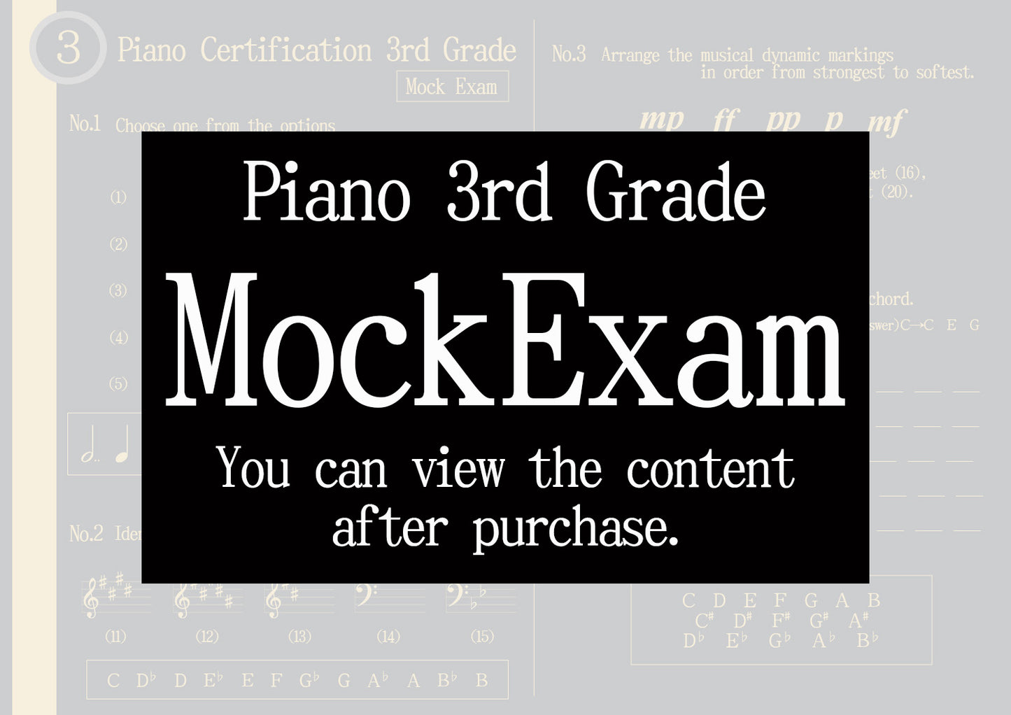Piano Certification Mock Exam All Grade