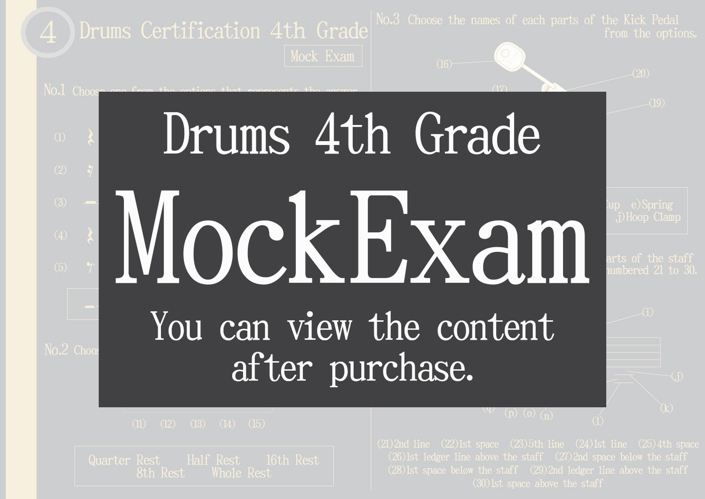 Drums Certification Mock Exam All Grade