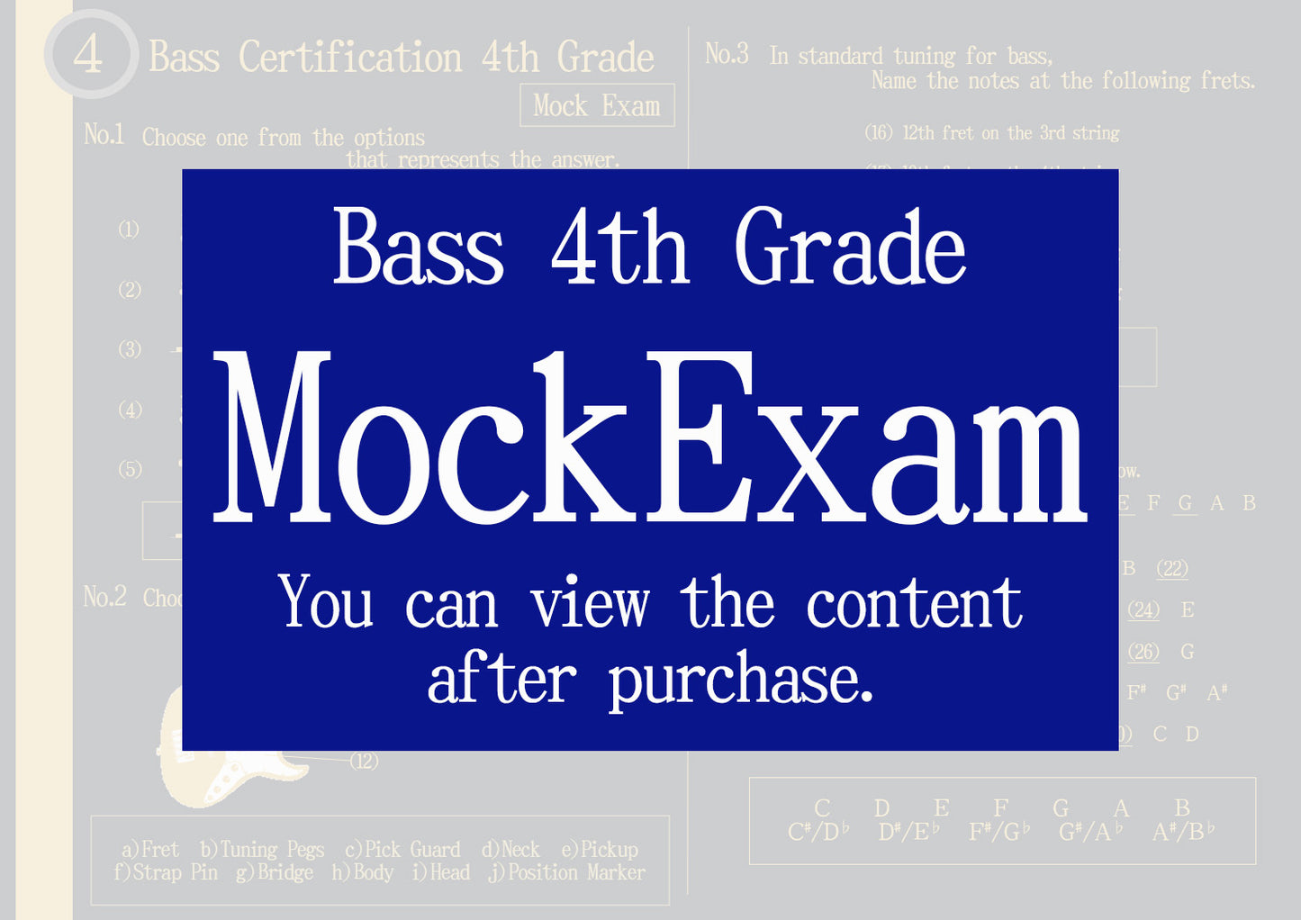 Bass Certification Mock Exam All Grade