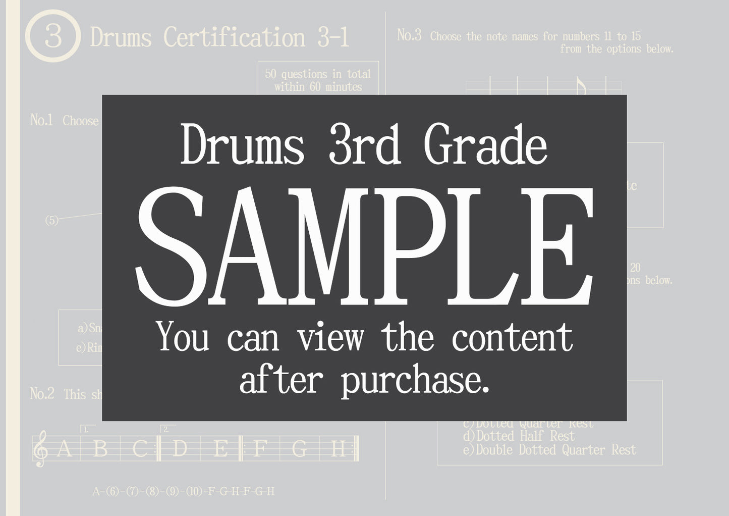 Drums Certification 3rd Grade(Advanced)