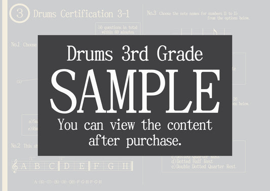 Drums Certification 3rd Grade(Advanced)