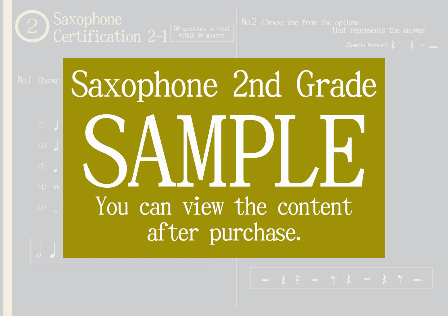 Saxophone Certification 2nd Grade(Professional)