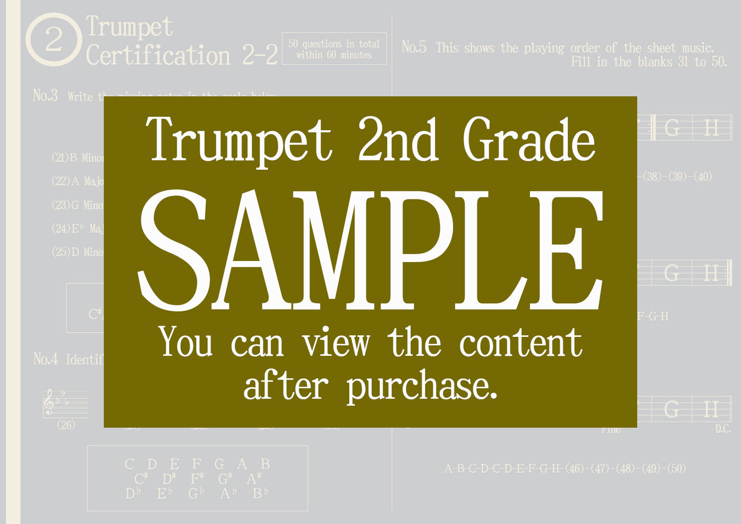 Trumpet Certification 2nd Grade(Professional)