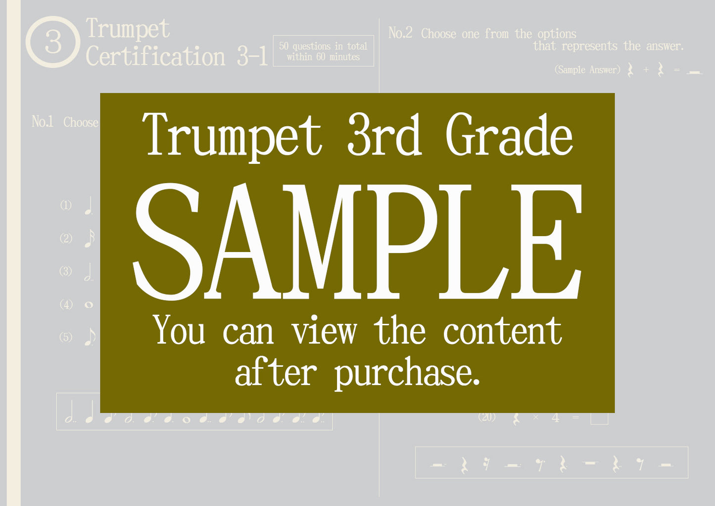 Trumpet Certification 3rd Grade(Advanced)