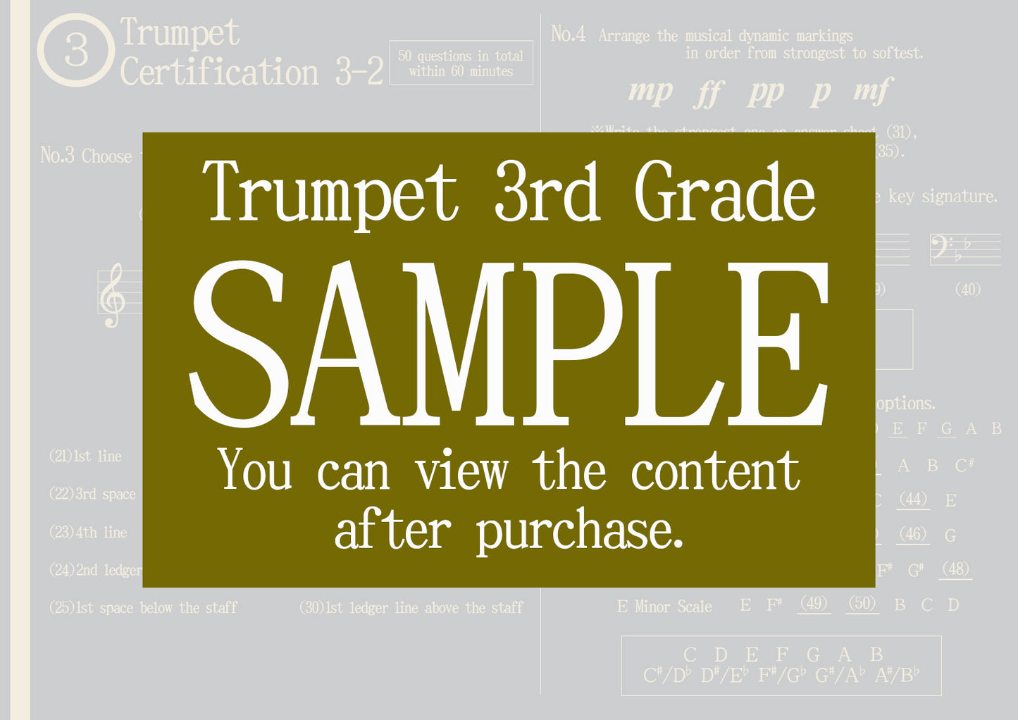 Trumpet Certification 3rd Grade(Advanced)