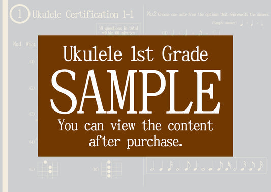 Ukulele Certification 1st Grade(Expert)