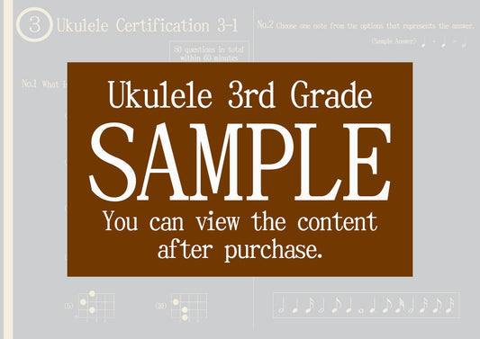 Ukulele Certification 3rd Grade(Advanced)
