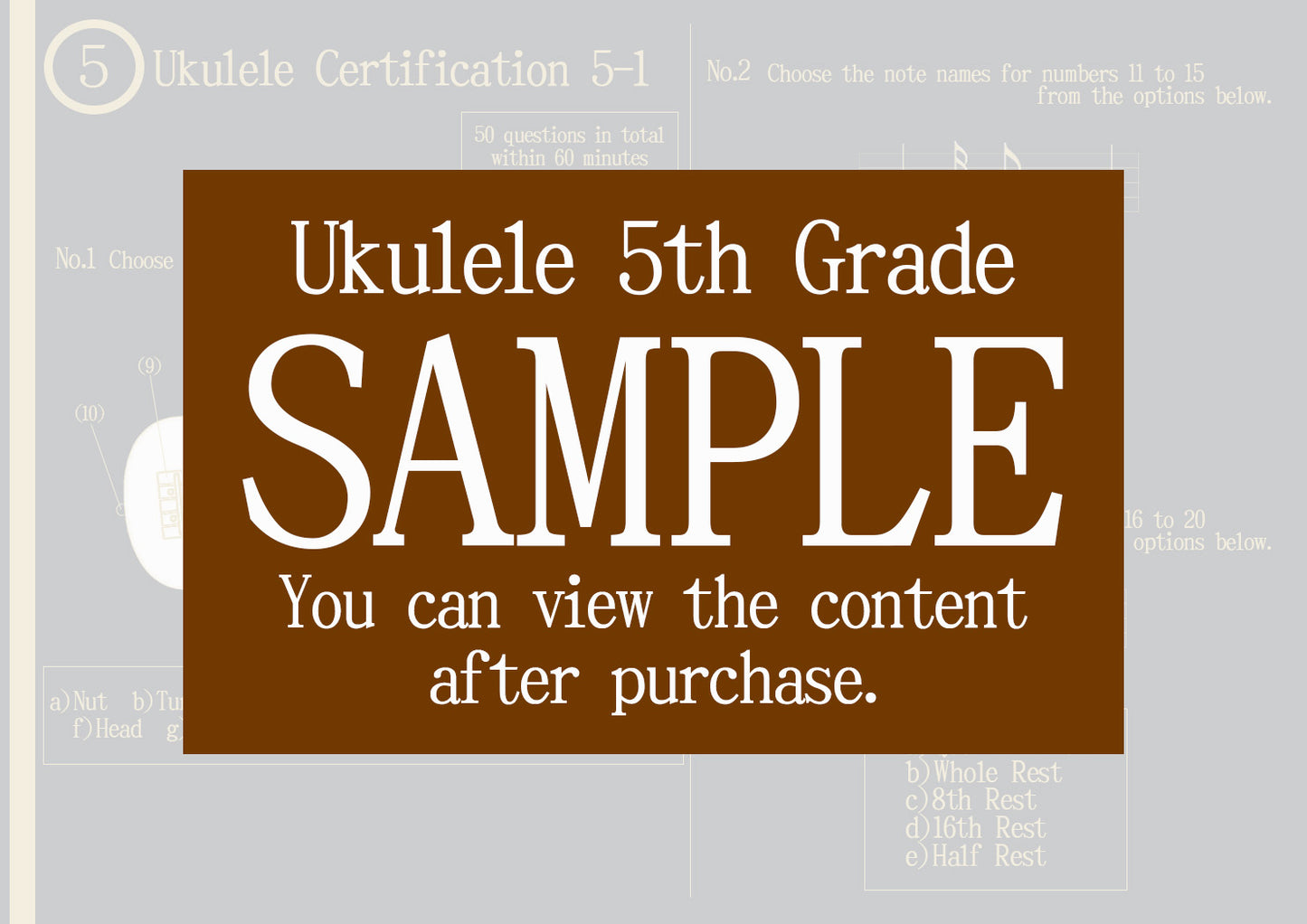 Ukulele Certification 5th Grade(Beginner)