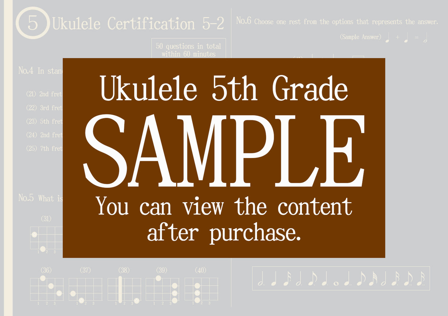 Ukulele Certification 5th Grade(Beginner)