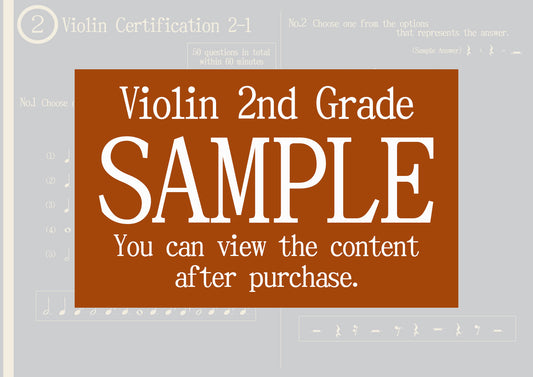 Violin Certification 2nd Grade(Professional)
