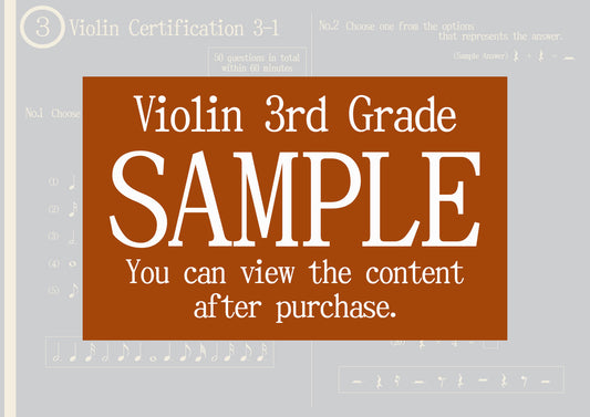 Violin Certification 3rd Grade(Advanced)
